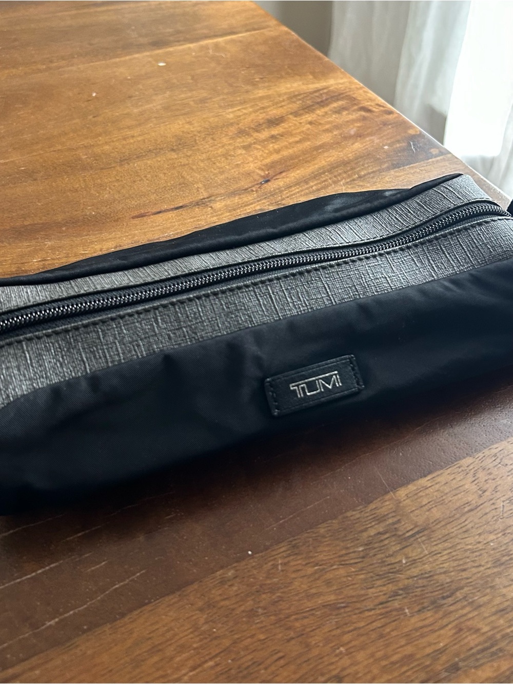 TUMI Black & Gray Small Accessory Bag